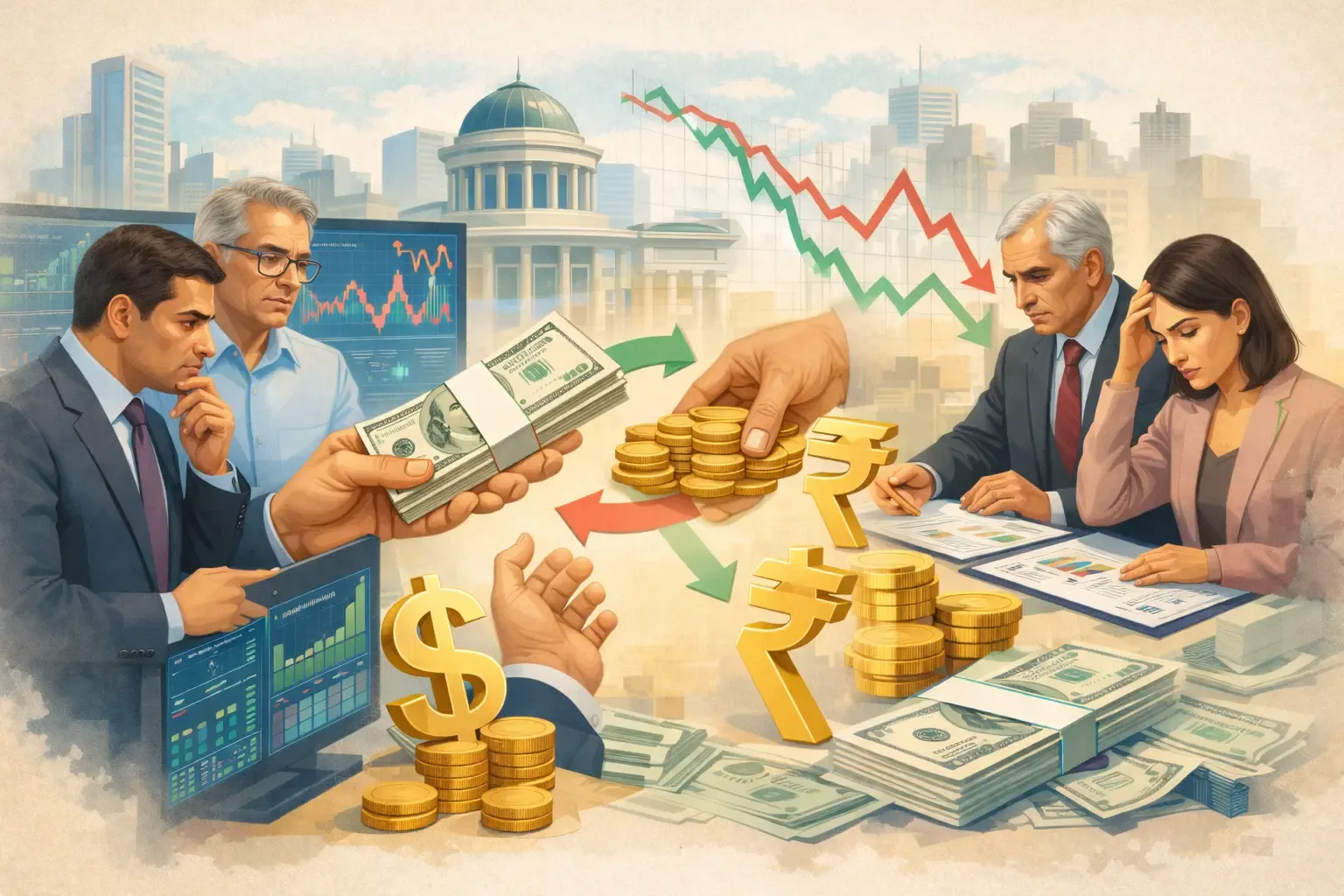 RBI Dollar Sales Hit $43.2 Billion Amid Continued Rupee Pressure RBI Dollar Sales Hit $43.2 Billion Amid Continued Rupee Pressure