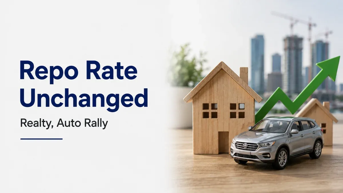 rbi repo rate unchanged rate sensitive stocks rally realty auto lead RBI Policy Meeting in Focus