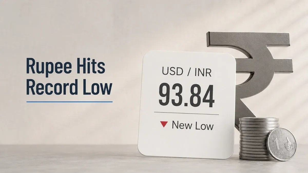 the-indian-rupee-hits-a-new-low-of-indian-rupee-93-8-4-against-the-us-dollar the-indian-rupee-hits-a-new-low