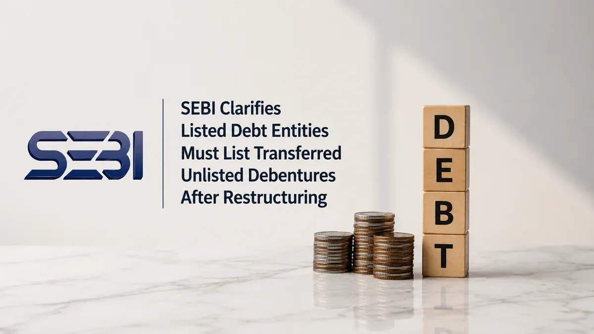 SEBI Clarifies Listed Debt Entities Must List Transferred Unlisted Debentures After Restructuring
