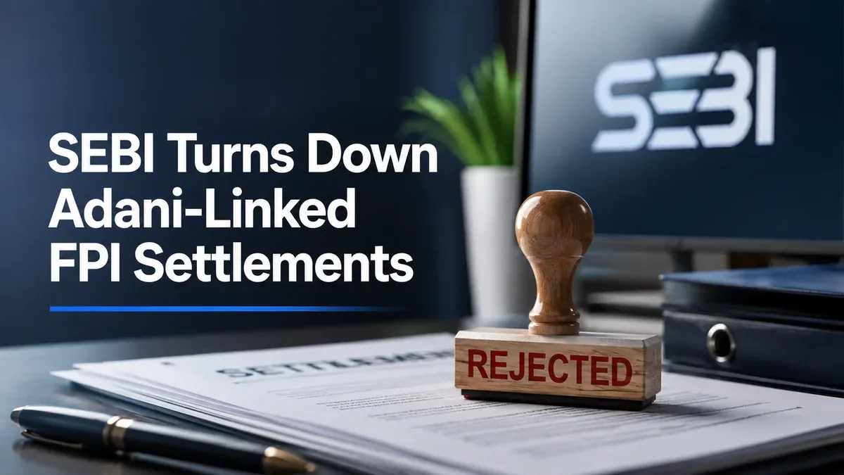 sebi rejects settlement 13 fpis adani group stakes disclosure 2026 Adani FPI Probe Enters New Phase
