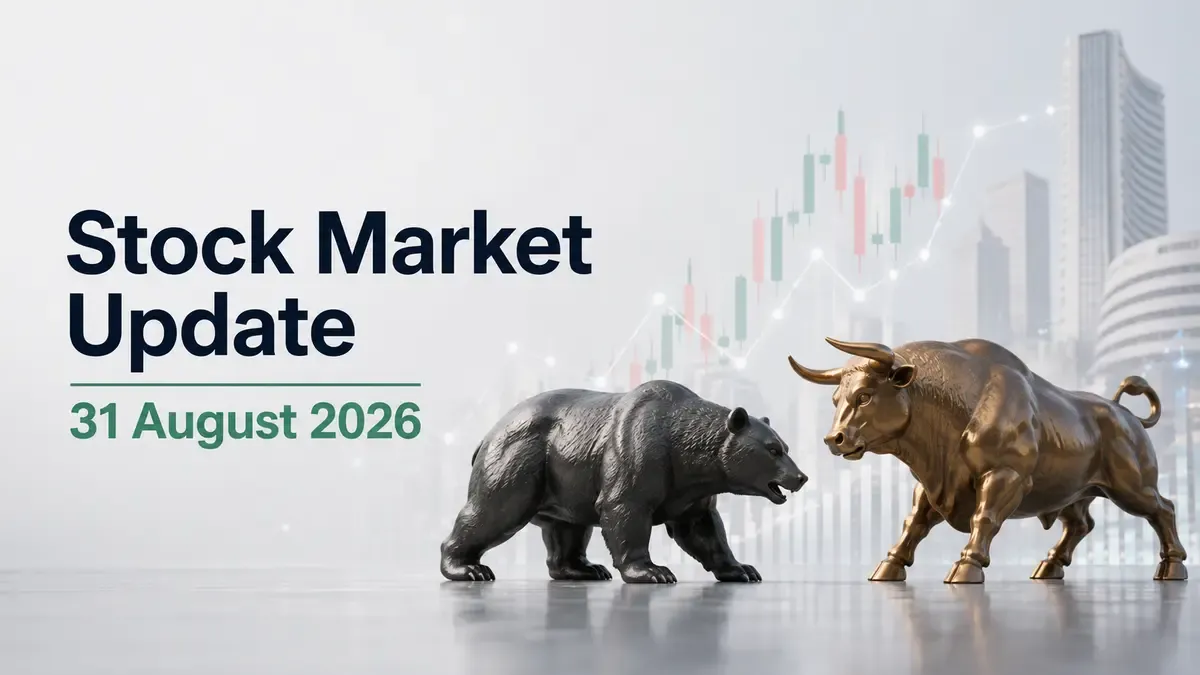 Stock Market Update 31 August 2026: Sensex Drops Over 280 Pts; Nifty 50 Below 24,100