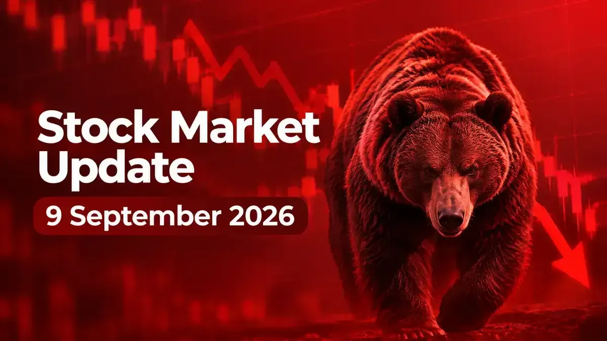 stock market update 9 september 2026 sensex nifty Stock Market Update 9 September 2026: Sensex Slumps Over 500 Pts; Nifty 50 Below 23,500