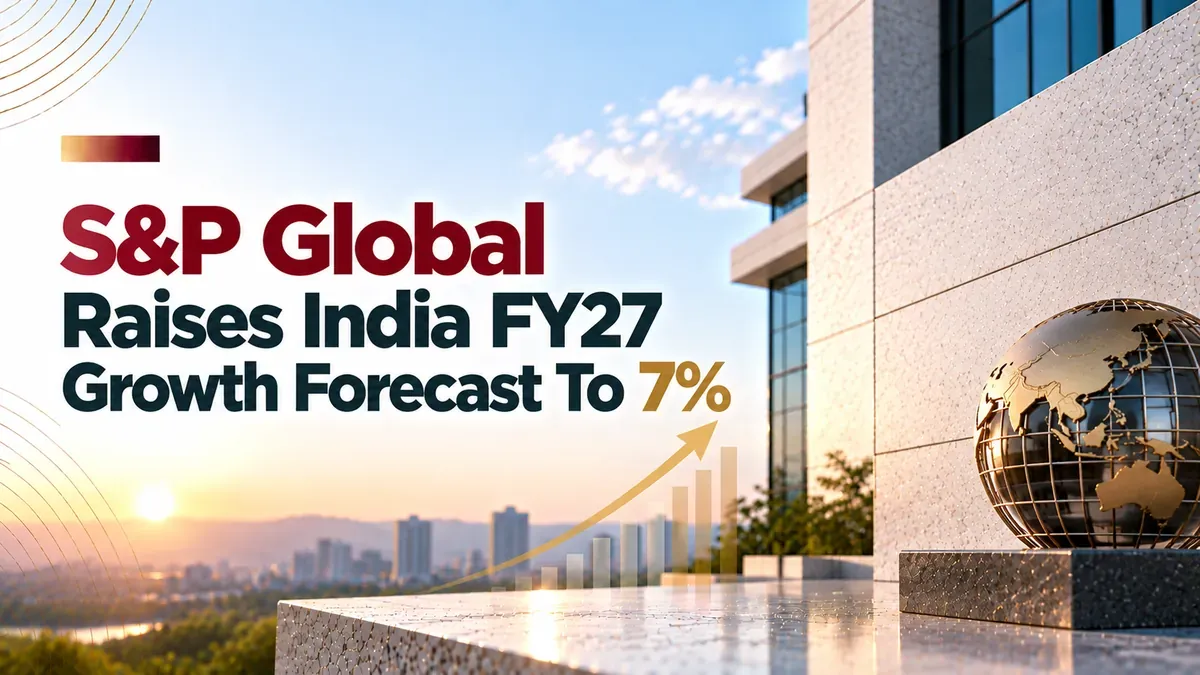 sp global india fy27 growth forecast 7 percent rbi rate hike S&P Global Raises India FY27 Growth Forecast