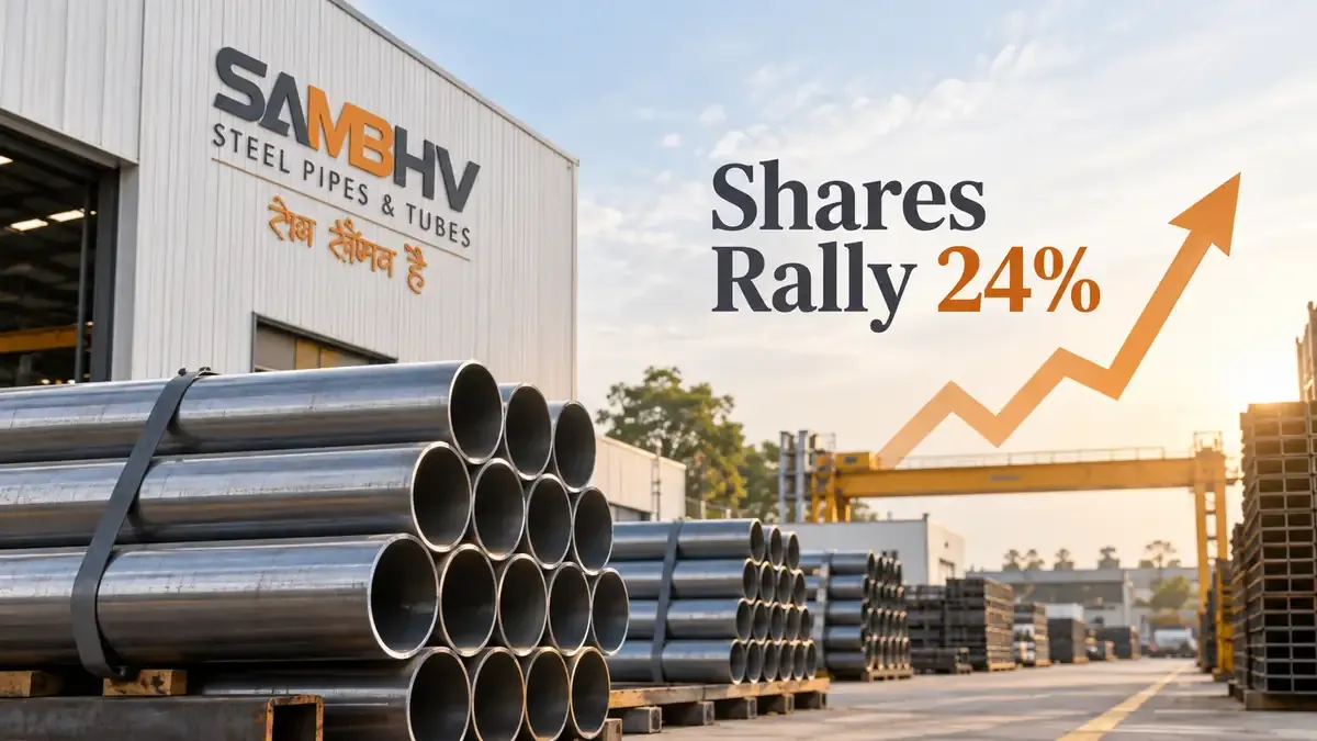 Hyphen Replaced Sambhv steel tubes share price fundraise expansion plans Sambhv Steel Tubes Shares Rally 24% In Two Days As ₹100 Crore Fundraise Draws Attention