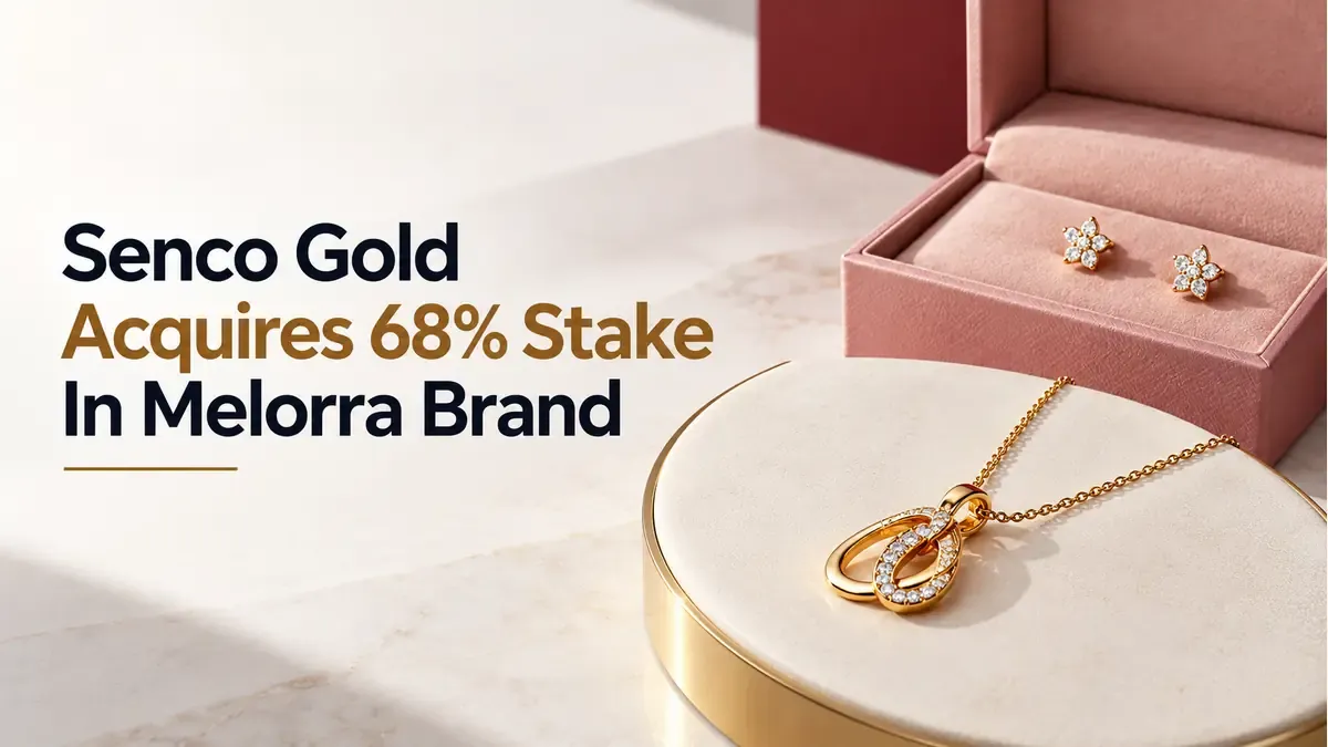 Senco Gold Share Price Falls 1.83% As Company Signs ₹68 Crore Deal To Acquire 68% Stake In Melorra Brand