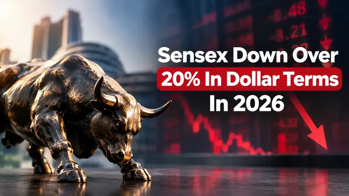 Sensex Down Over 20% In Dollar Terms In 2026 As Rupee Weakness Adds To Losses