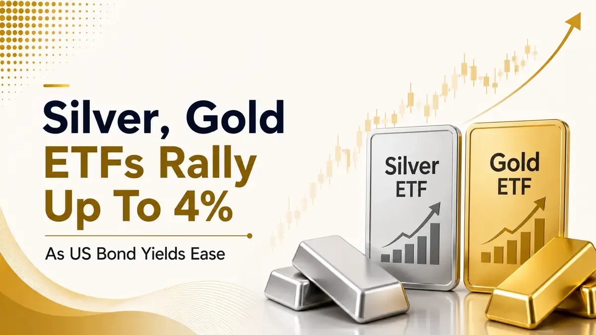 silver gold etfs rally up to 4 percent us bond yields ease tata nippon silver etf top gainers Silver, Gold ETFs Rally Up To 4% As US Bond Yields Ease; Tata Silver ETF, Nippon Silver ETF Among Top Gainers