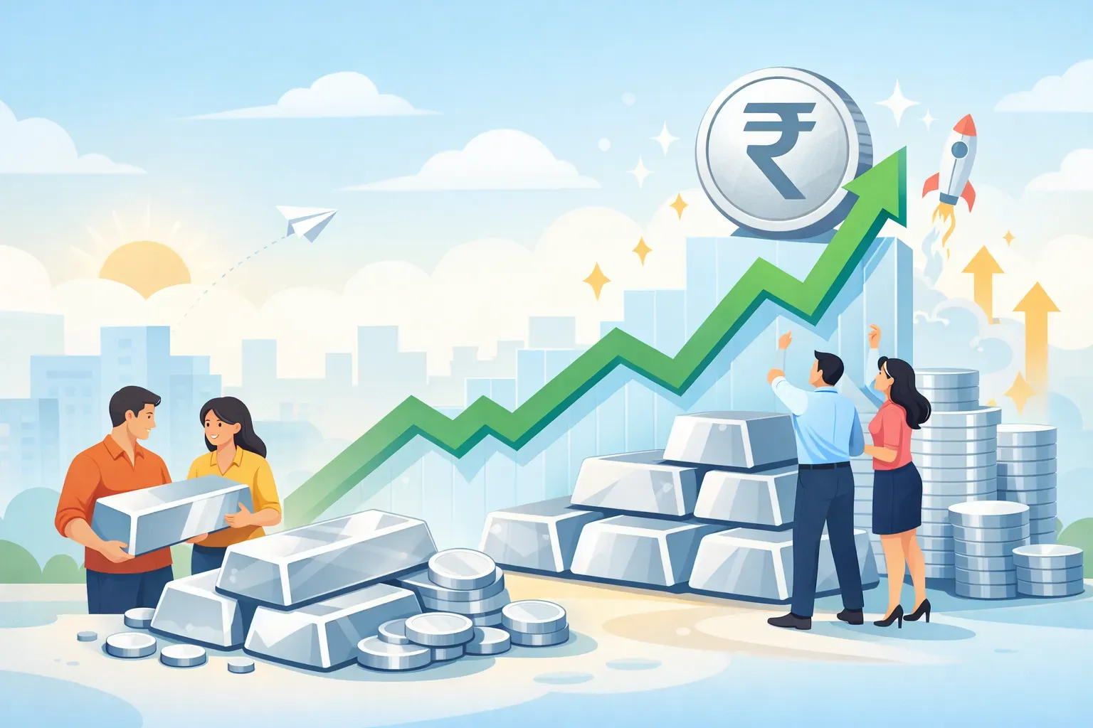 Silver Hits Record High, Jumps 6% Above ₹2.54 Lakh/kg