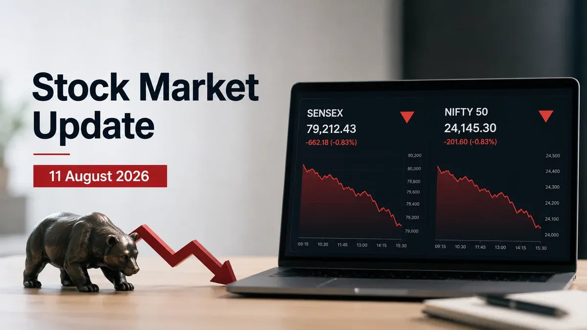 Stock Market Update 11 August 2026: Sensex Sheds Over 250 Pts; Nifty 50 Below 24,550