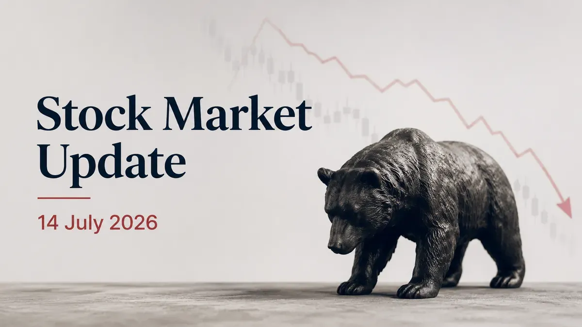 stock market update sensex nifty 14july 2026 Stock Market Update 14 July 2026: Sensex Tumbles Over 400 Pts; Nifty 50 Below 24,150