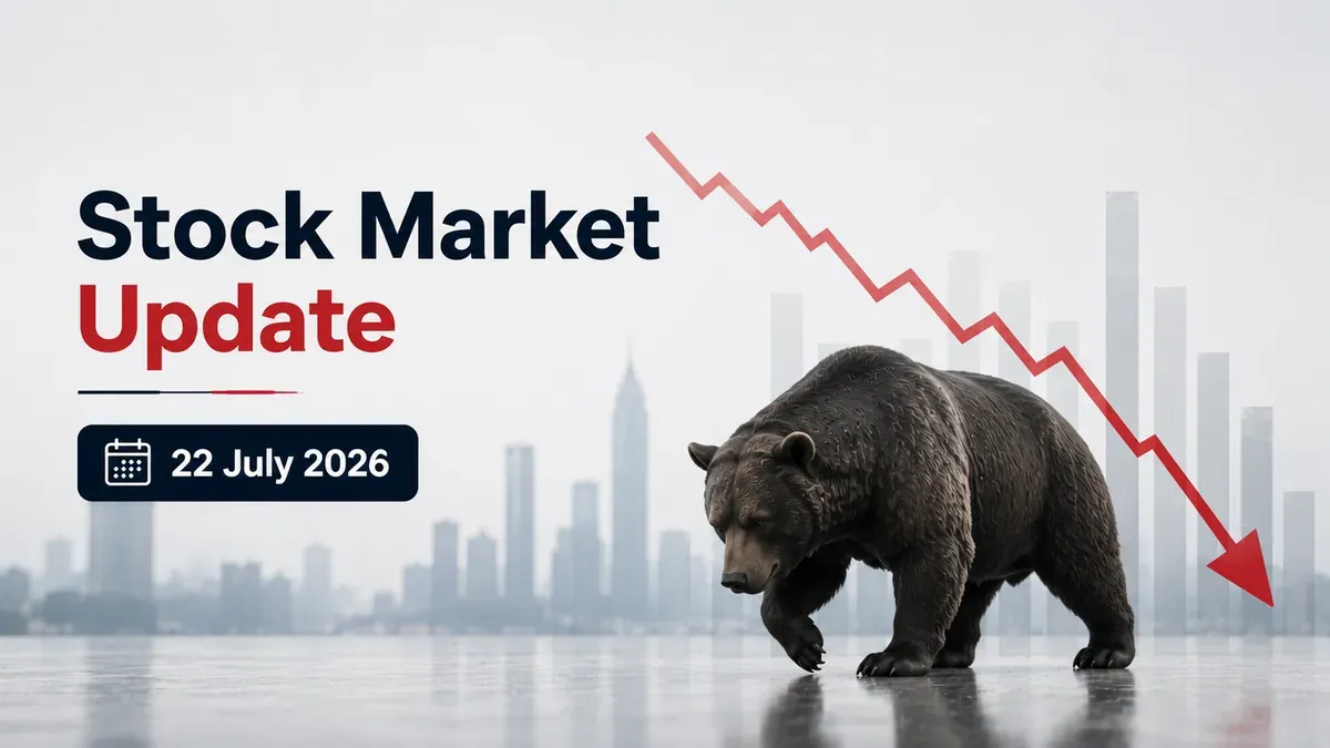 Stock Market Update 22 July 2026: Sensex Falls Over 400 Pts; Nifty 50 Below 24,100