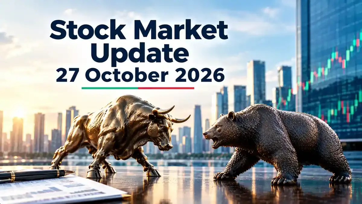 Stock Market Update 27 October 2026: Sensex, Nifty 50 Recover Early Losses But Still Trade In The Red