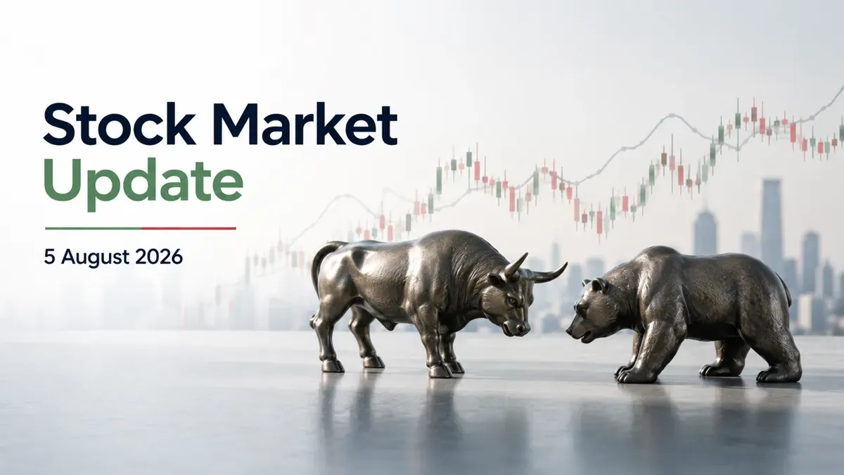 stock market update sensex nifty 5august 2026 Stock Market Update 5 August 2026: Sensex Climbs Over 450 Pts; Nifty 50 Above 24,650