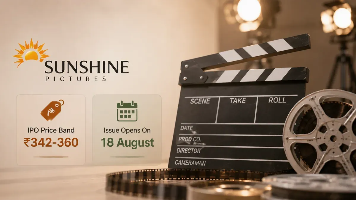 sunshine pictures ipo price band date details Sunshine Pictures IPO Price Band Set At ₹342-360; Issue Opens On 18 August