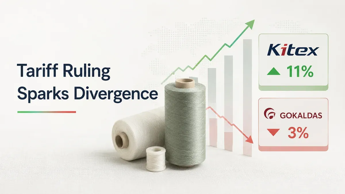 tariff-ruling-sparks-divergence-in-textile-shares-kitex-up-11-gokaldas-down-3 textile-stocks-volatile-us-tariff-ruling-kitex-gokaldas
