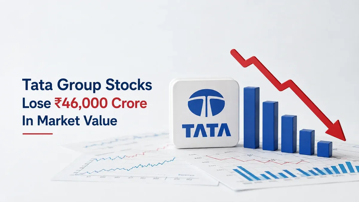 tata group stocks lose rs 46000 crore in market value as n chandrasekaran wont seek reappointment Tata Group Stocks Lose Rs 46,000 Crore In Market Value As N Chandrasekaran Won't Seek Reappointment
