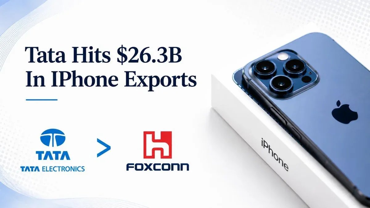 tata-electronics-beats-foxconn-india-iphone-exports Tata Electronics Overtakes Foxconn In India’s