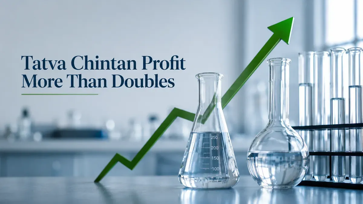 tatva chintan pharma chem q1 fy27 results shares jump profit doubles Tatva Chintan Shares Rise 17% After Strong Q1 Earnings And ₹200 Crore Expansion Plan