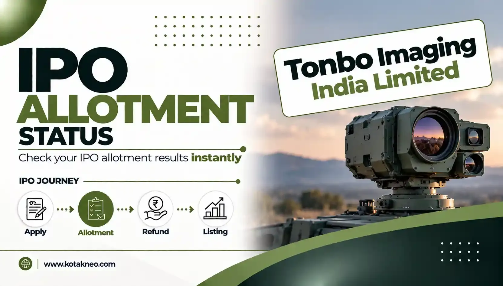 Tonbo Imaging India IPO Allotment Status: Check Online on Kfin Technologies, NSE & BSE for Live Updates