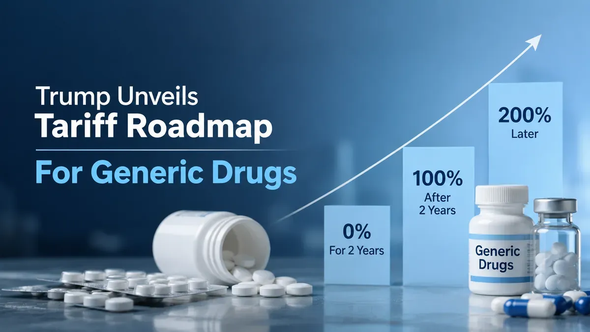 Trump Unveils Tariff Roadmap For Generic Drugs; 0% For 2 Years, Then 100% And 200% Later