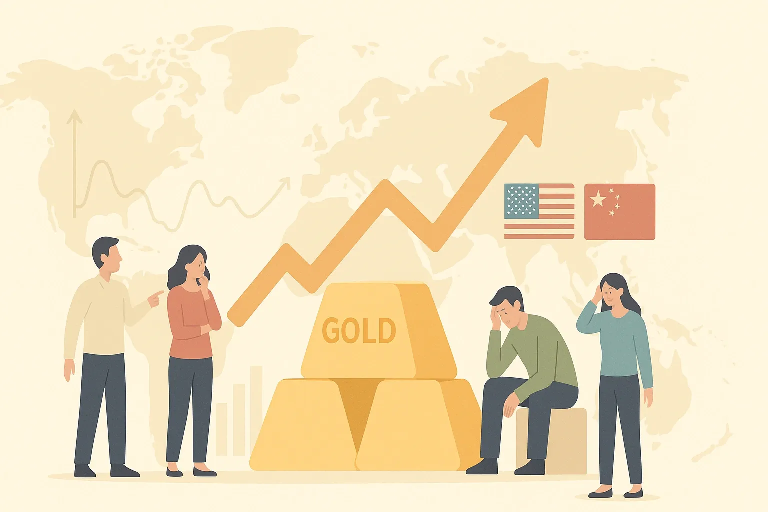 US-China Tensions: Gold Surges To Record High While Oil Rebounds 1%