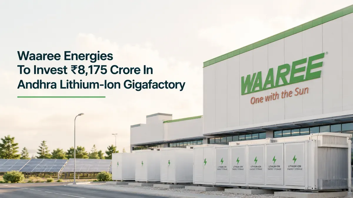Waaree Energies To Invest ₹8,175 Crore In Andhra Lithium-Ion Gigafactory 