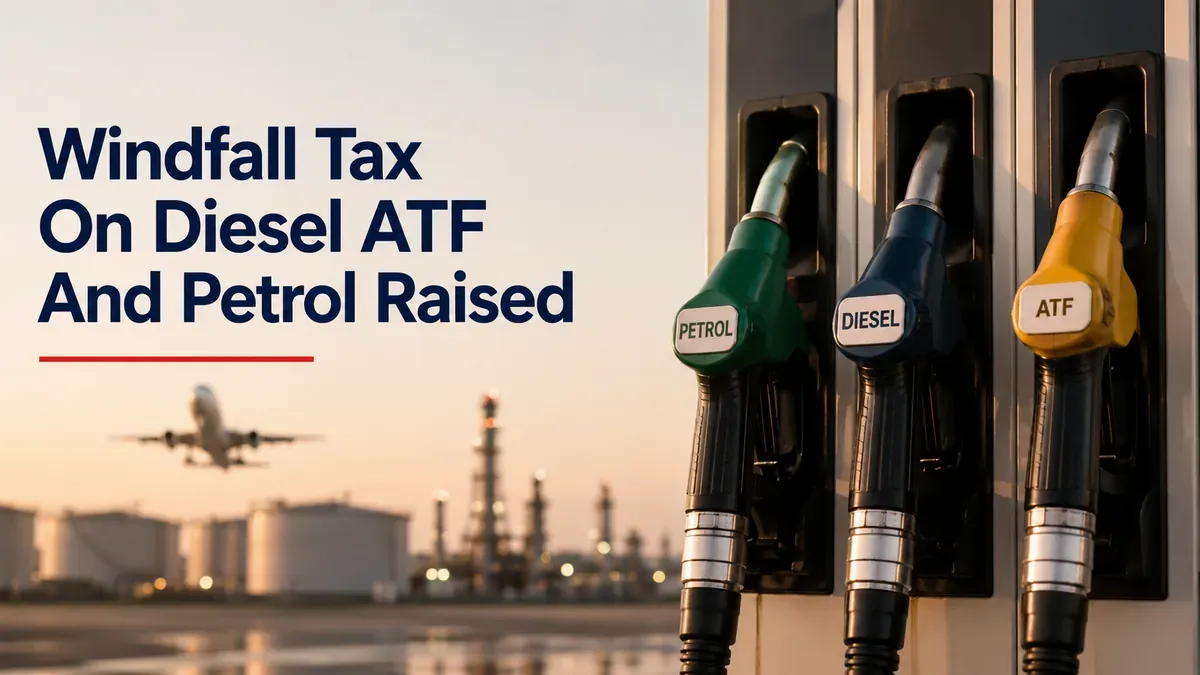 Government Raises Windfall Tax On Petrol, Diesel And ATF Exports