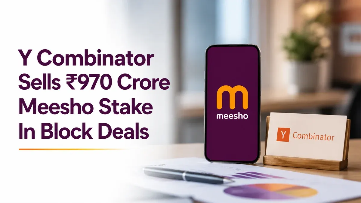 y combinator meesho stake sale 970 crore block deals Y Combinator Offloads ₹970 Crore