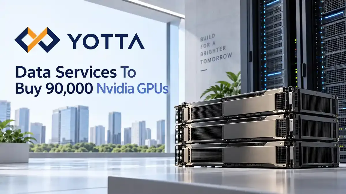 yotta plans 1 lakh crore nvidia gpu order Yotta Data Services To Order 90,000 Nvidia GPUs Worth ₹1 Lakh Crore