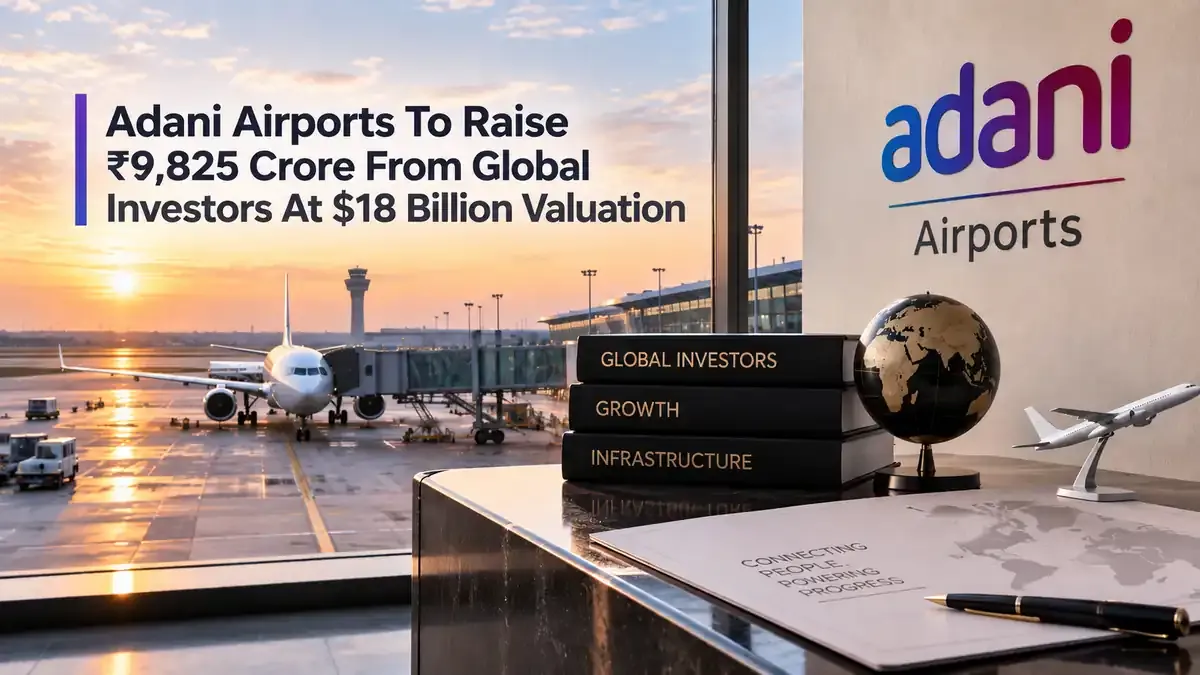adani airports raise 9825 crore global investors aahl 18 billion valuation Adani Airports To Raise ₹9,825 Crore From Global Investors At $18 Billion Valuation