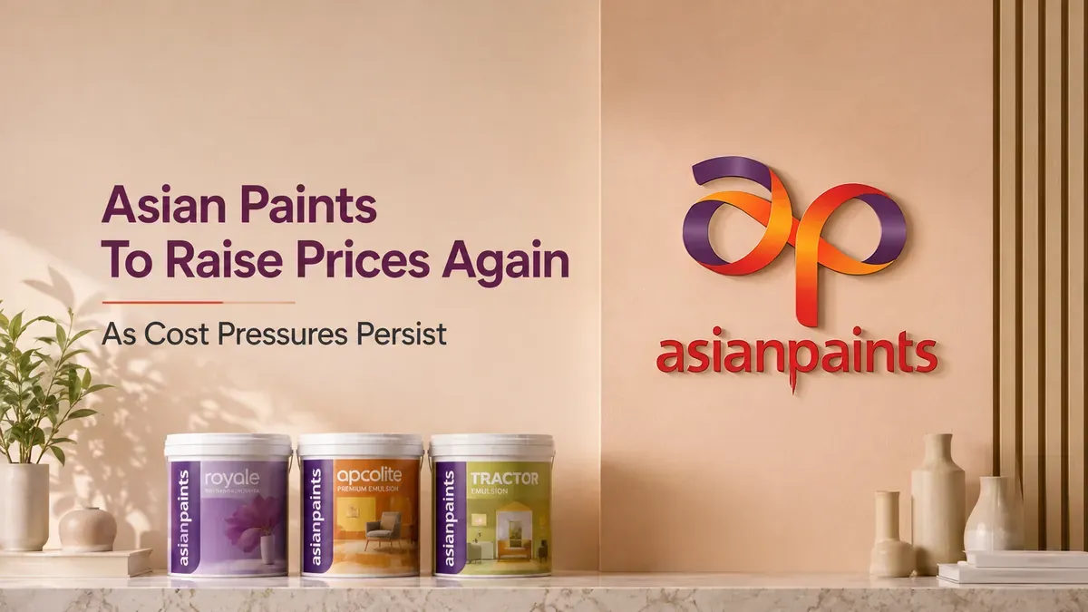 Asian Paints To Raise Prices Again As Cost Pressures Persist 