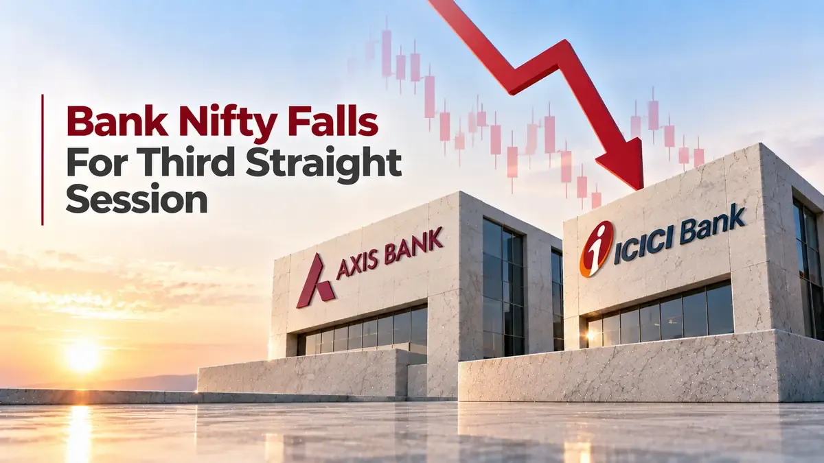 Bank Nifty Falls for Third Straight Session, Slips Below 57,000 as Axis Bank, ICICI Bank Lead Losses 