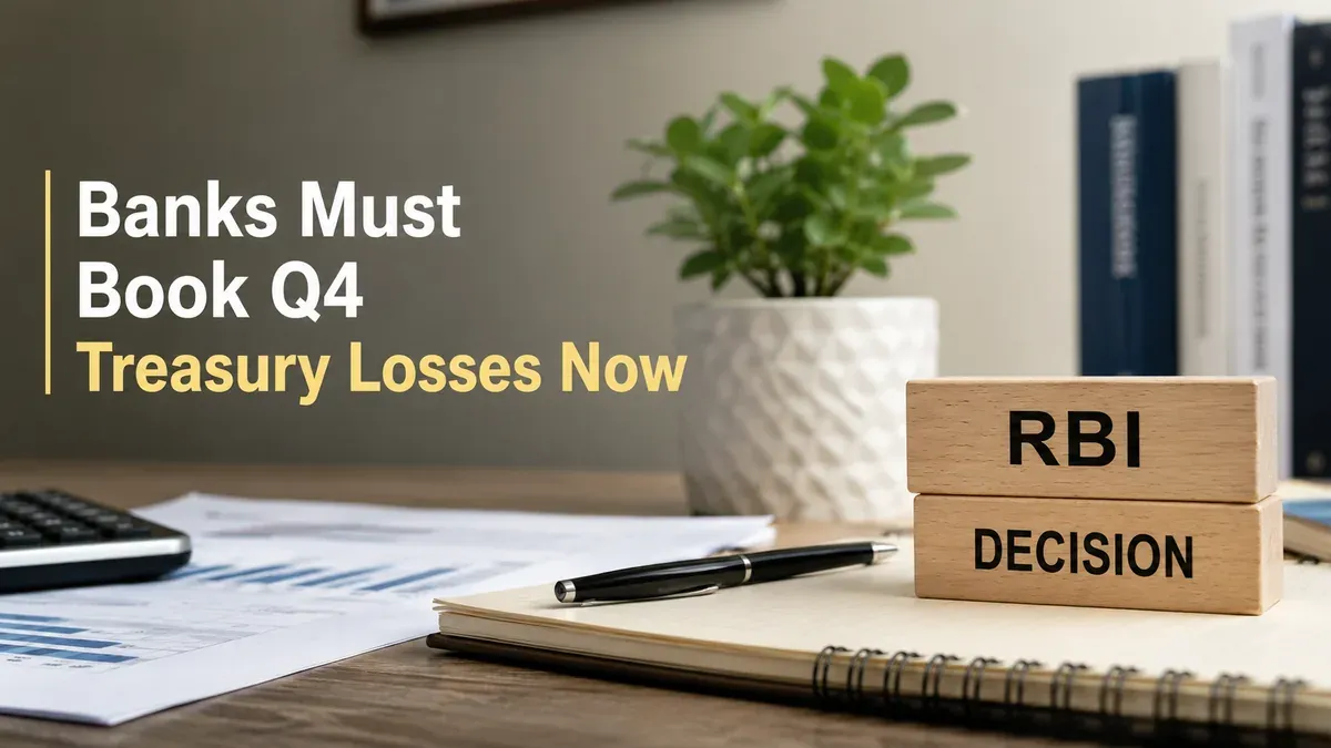 Banks Must Book Q4 Treasury Losses Now After RBI Decision