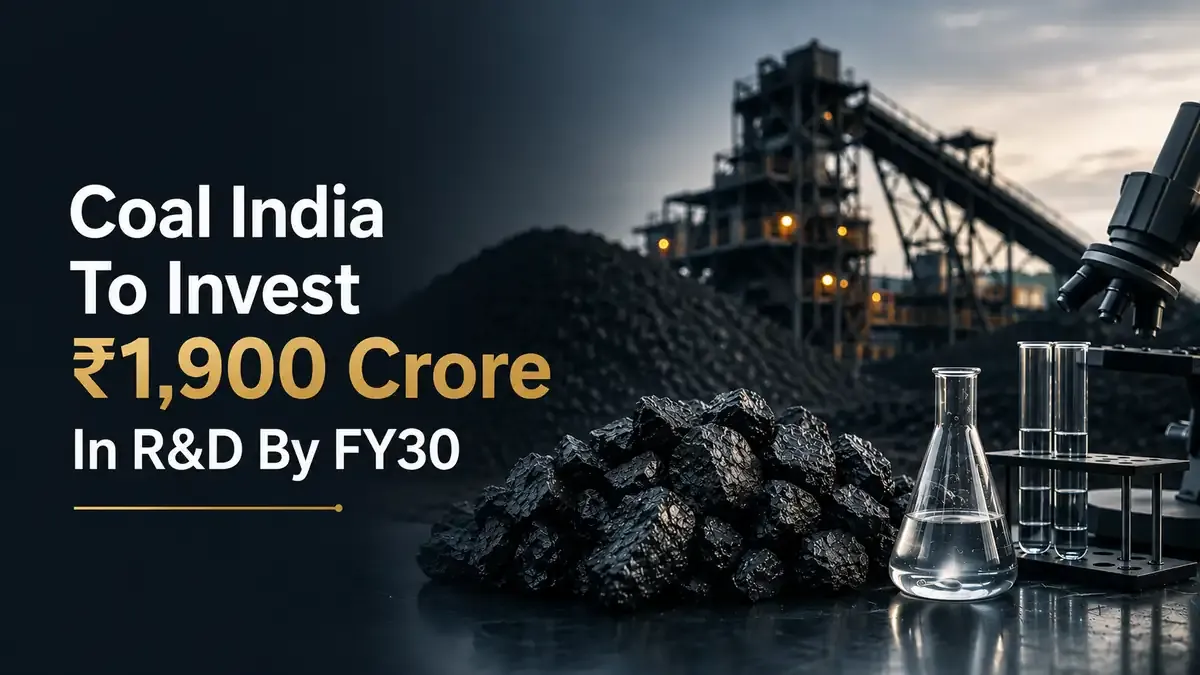 coal-india-rs-1900-crore-rd-investment-fy30 Coal India To Invest ₹1,900 Crore In R&D By FY30