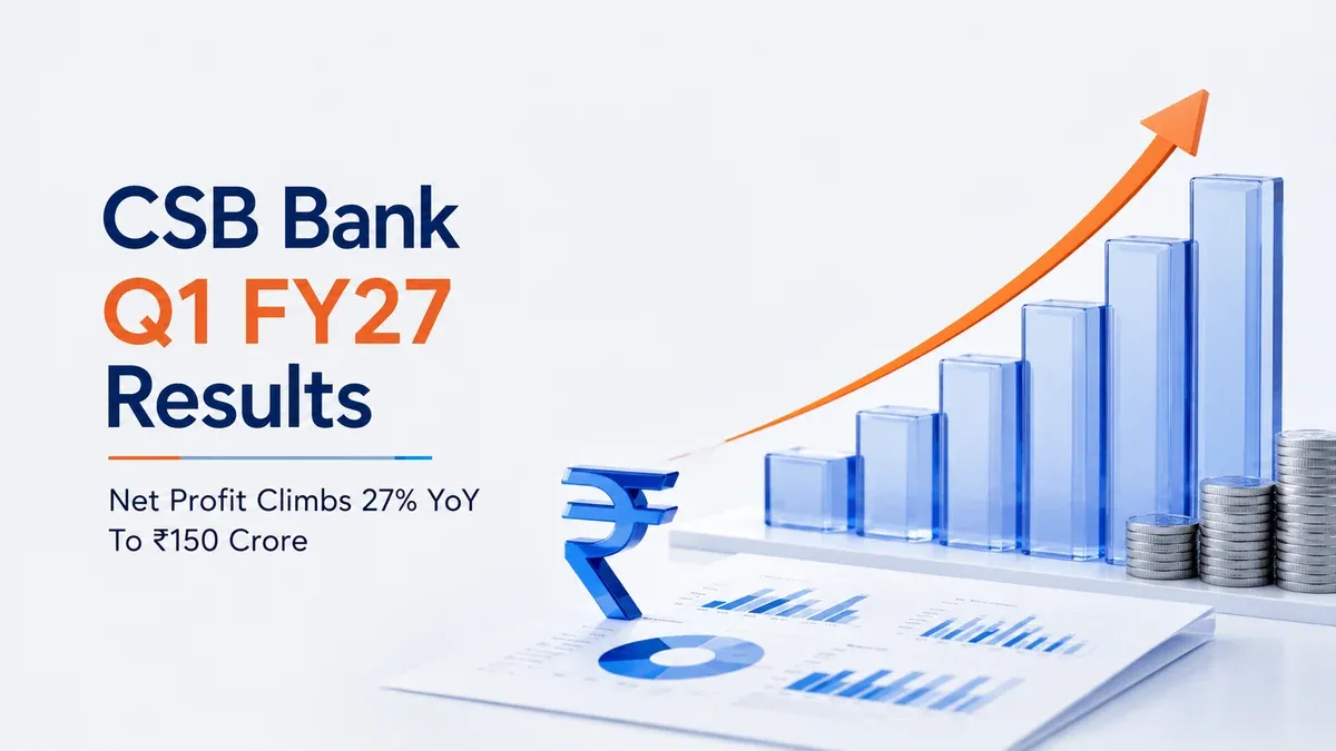 CSB Bank Q1 FY27 Results: Net Profit Climbs 27% YoY To ₹150 Crore As Provisions Ease