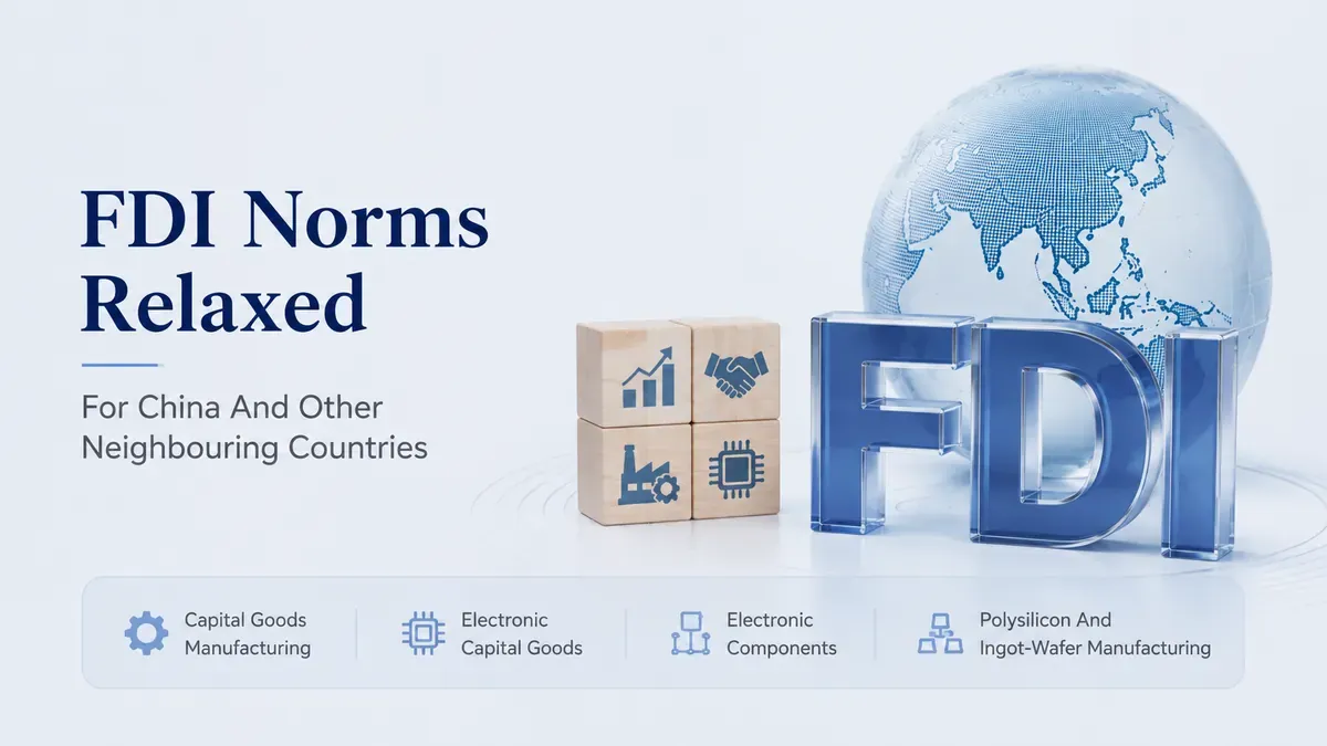 Government Relaxes FDI Norms For China And Other Neighbouring Countries 
