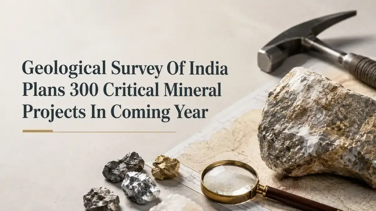 Geological Survey Of India Plans 300 Critical Mineral Projects In Coming Year