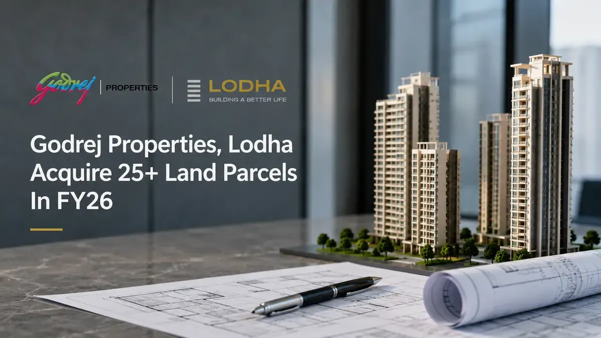 Godrej Properties, Lodha Acquire 25+ Land Parcels In FY26, Target ₹1 Lakh Cr Revenue