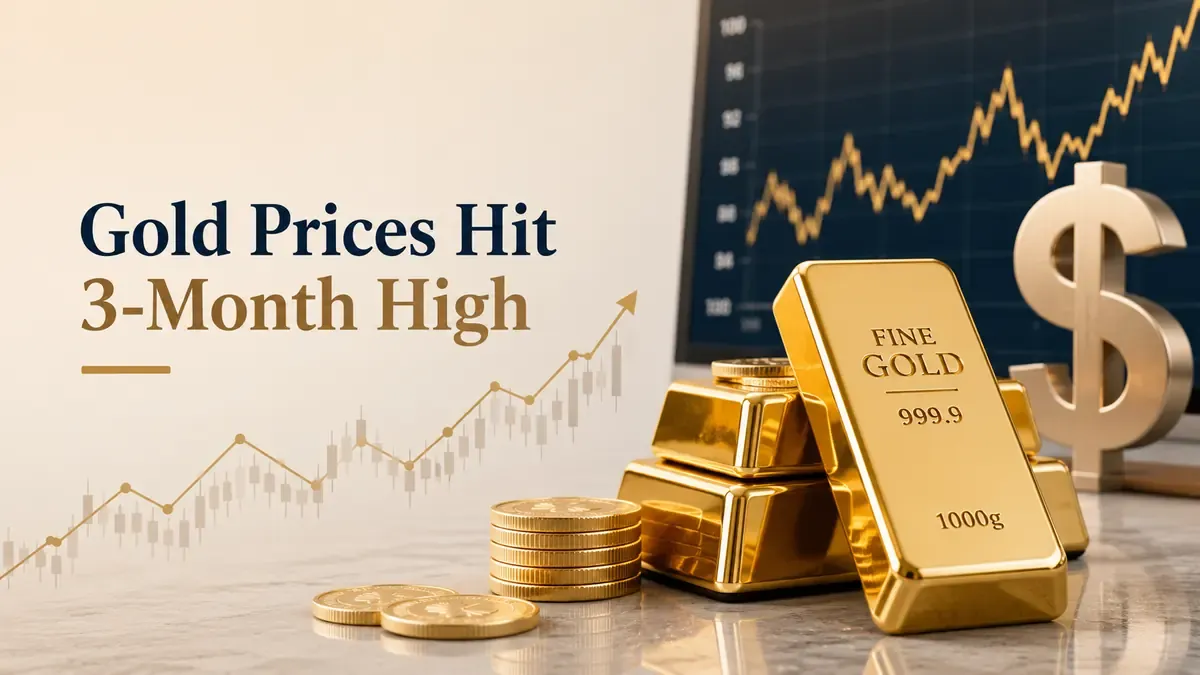 Gold Prices Hit 3-Month High As Weak Dollar, Fed Rate Outlook Support Bullion 