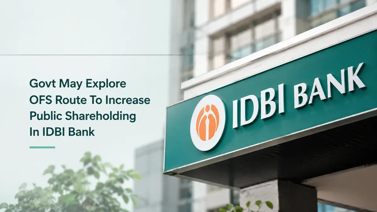 Govt May Explore OFS Route To Increase Public Shareholding In IDBI Bank