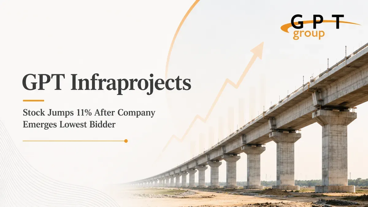 gpt infraprojects stock jumps 11 percent rs 484 crore railway bridge contract rvnl GPT Infraprojects Stock Jumps 11% After Company Emerges Lowest Bidder For Rs 484 Crore Railway Bridge Contract
