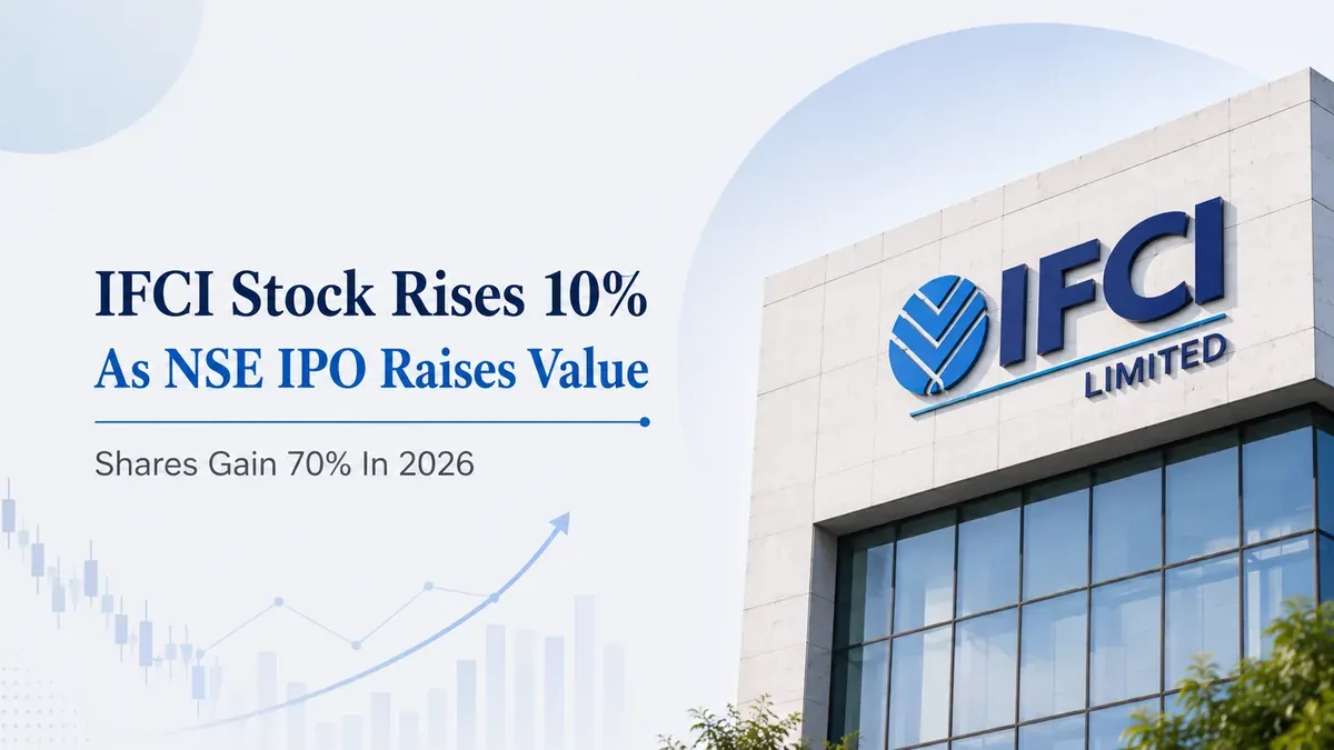 IFCI Stock Rises 10% As NSE IPO Raises Value-Unlocking Hopes; Shares Gain 70% In 2026  