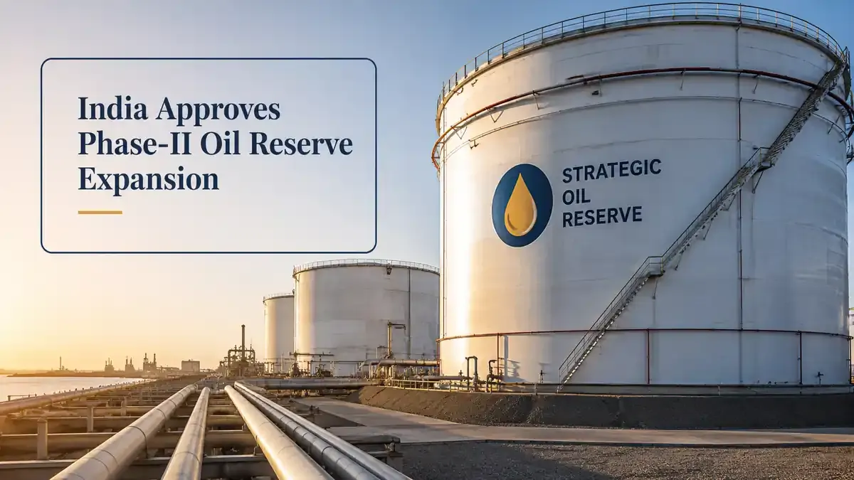 India Approves ₹14,527 Crore Phase-II Strategic Oil Reserve Expansion Under PPP Model