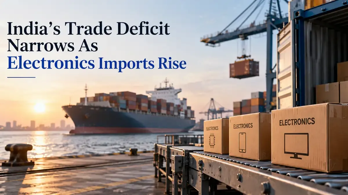 India’s Trade Deficit Narrows As Electronics Imports Rise 