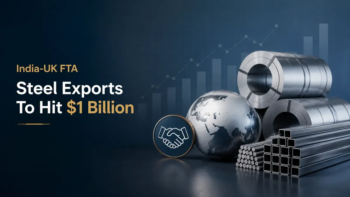 India Expects UK Steel Exports To Reach $1 Billion In FY27 After FTA