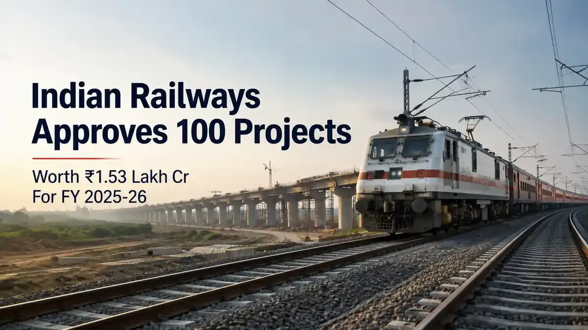 Indian Railways Approved 100 Projects Worth ₹1.53 Lakh Cr For FY 2025-26
