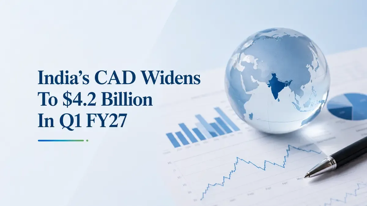 india current account deficit 4 2 billion q1 fy27 India’s Current Account Deficit Widens To $4.2 Billion In Q1 FY27