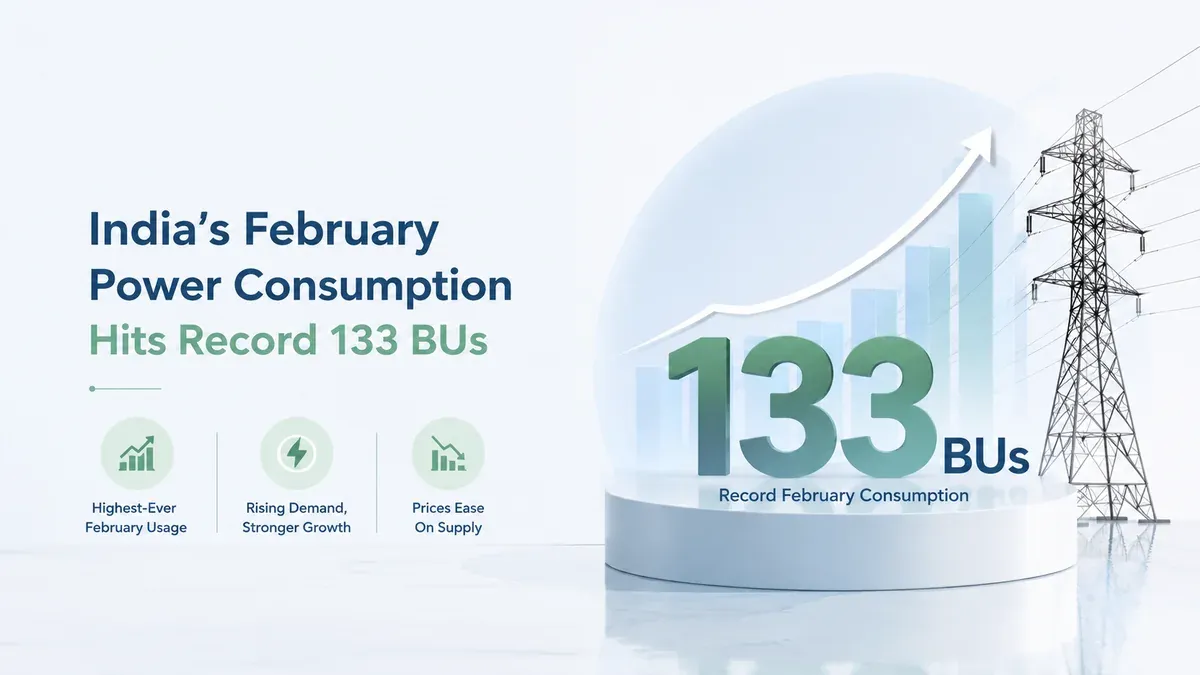 India’s February Power Consumption Hits Record 133 BUs 