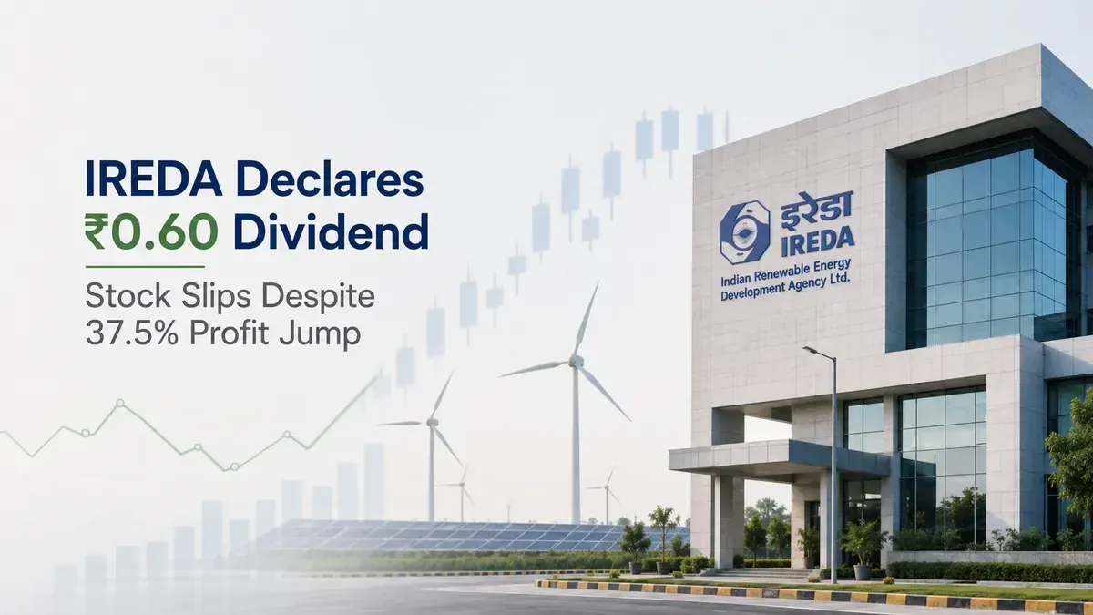 IREDA Declares ₹0.60 Dividend, Stock Slips Despite 37.5% Profit Jump